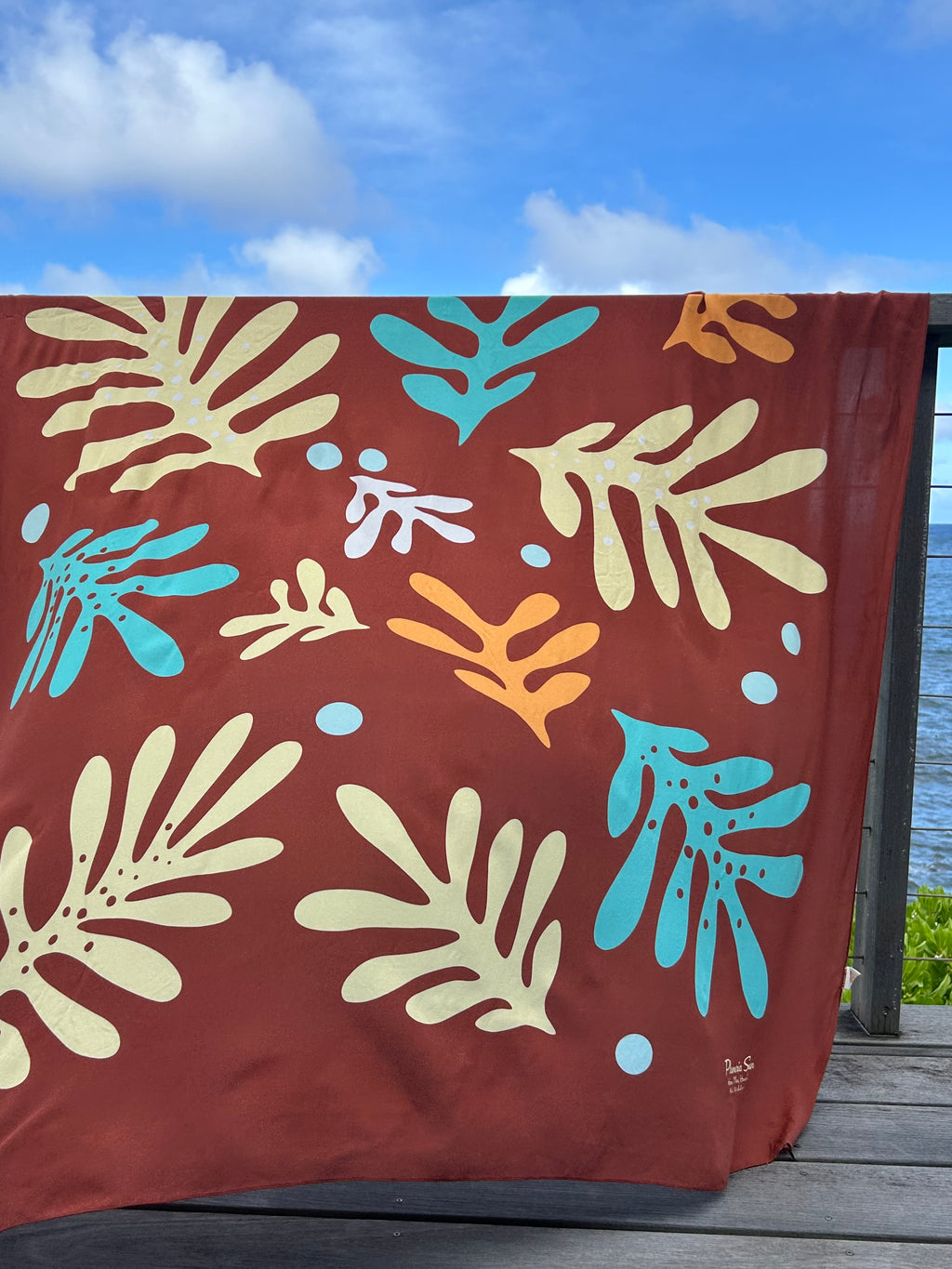 ECO PAREO - KUKUI NUTS Retro Coffee - FULL SIZE