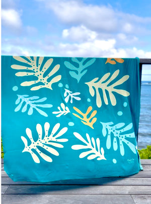 ECO PAREO - KUKUI NUTS TEAL - FULL SIZE