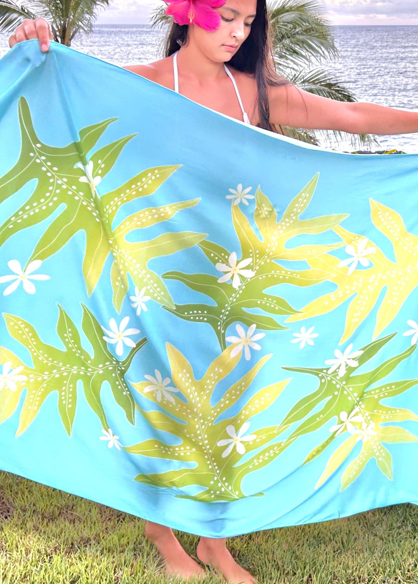 ECO PAREO - TIARE FERN Mint -  FULL LIGHT SIZE