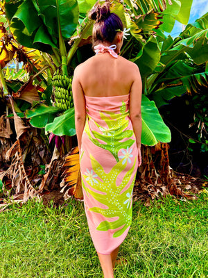 ECO PAREO - TIARE FERN Peach -  FULL LIGHT SIZE