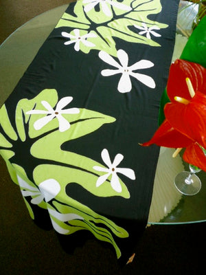 ECO PAREO - TIARE MONSTERA LAVA BLACK - HALF SIZE