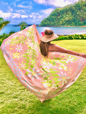 ECO PAREO - LAUHALA GARDEN Peach - FULL SIZE