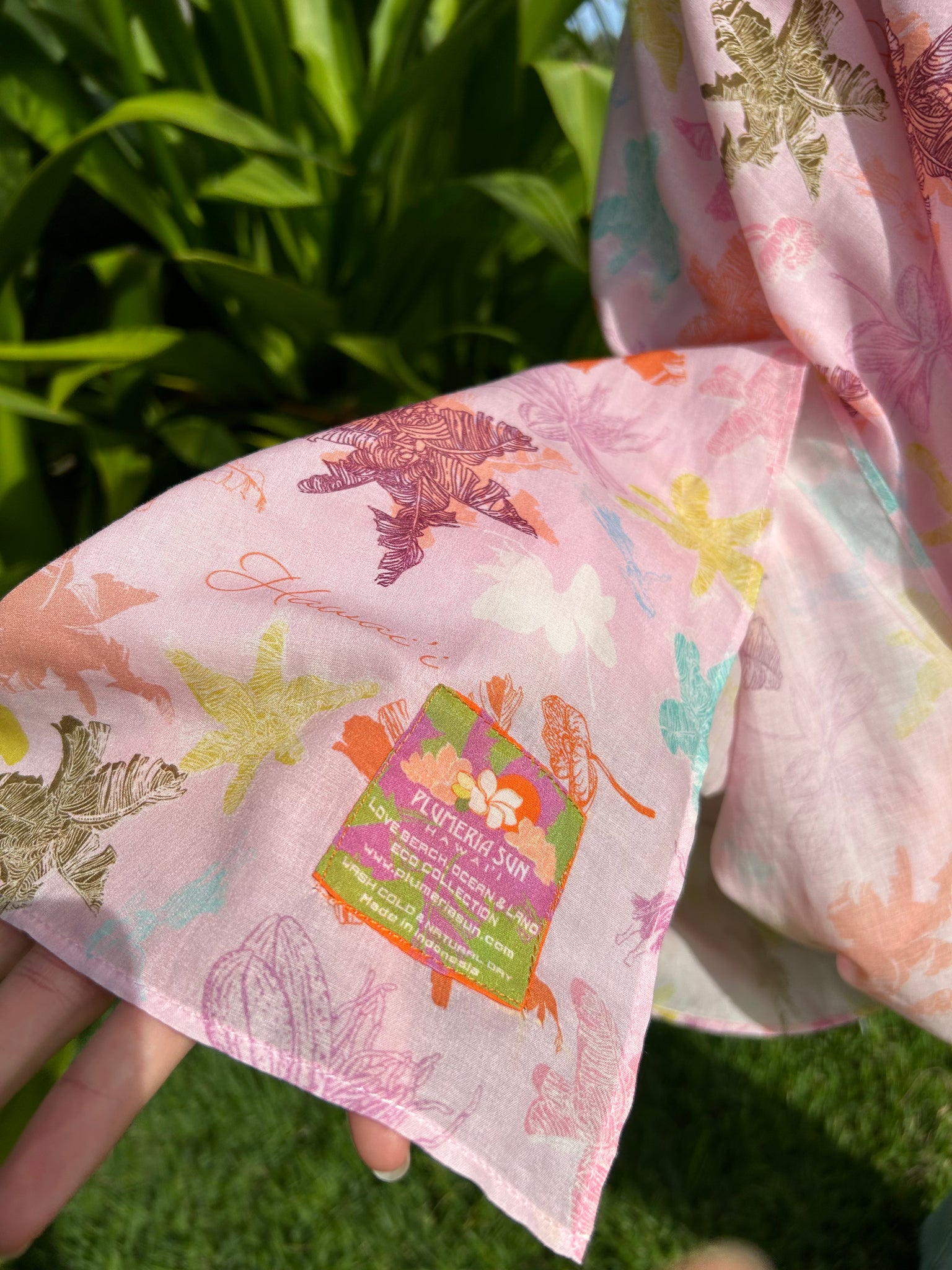 ECO PAREO - ALOHA HAWAI'I  Sweet Lavender - ORGANIC COTTON BLEND