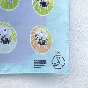 OPIHI SHELL Organic Cotton Baby & Kids Bandana in RETRO MINT