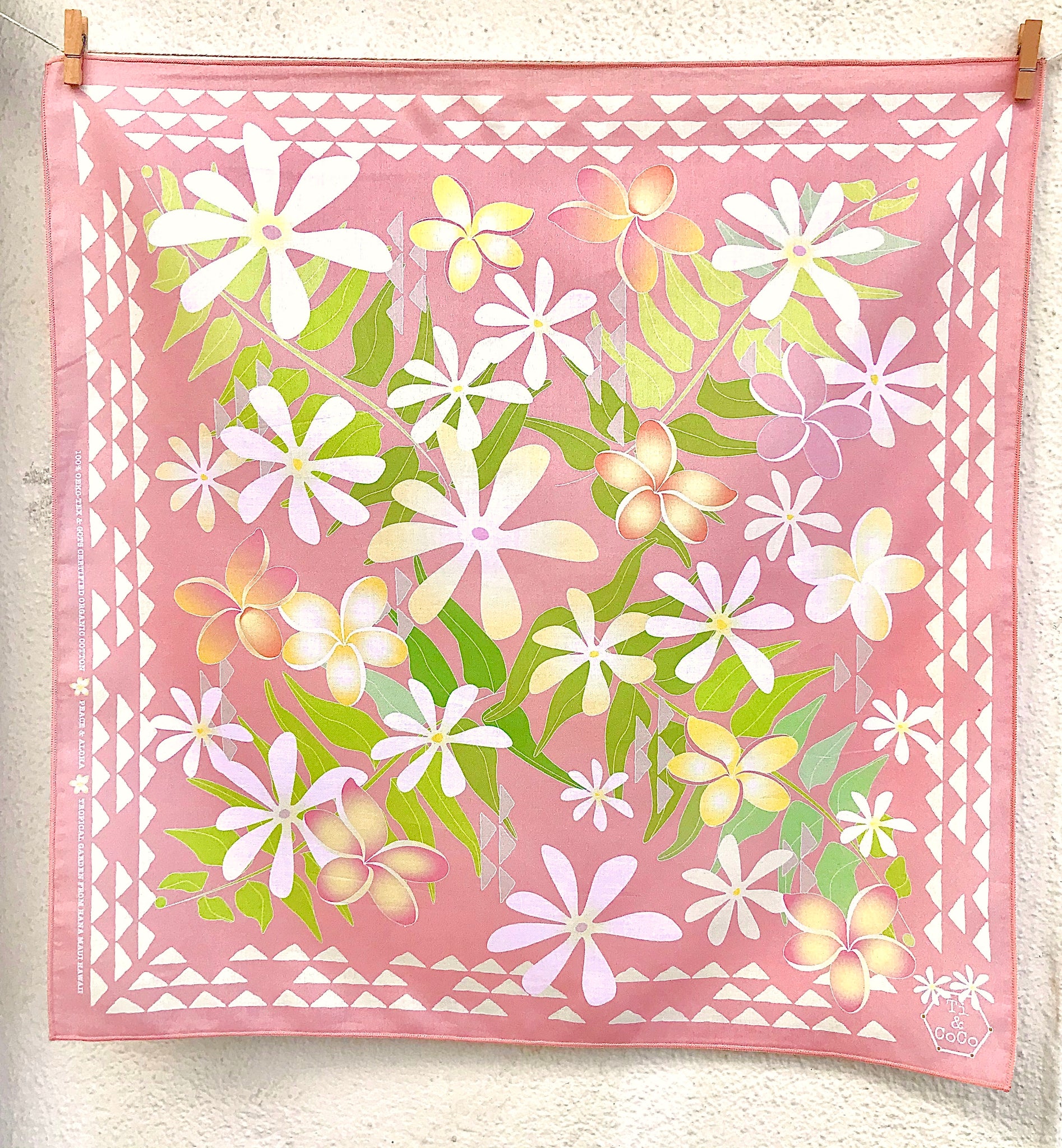LAUHALA GARDEN Baby & Kid's Organic Cotton Bandana in PINK