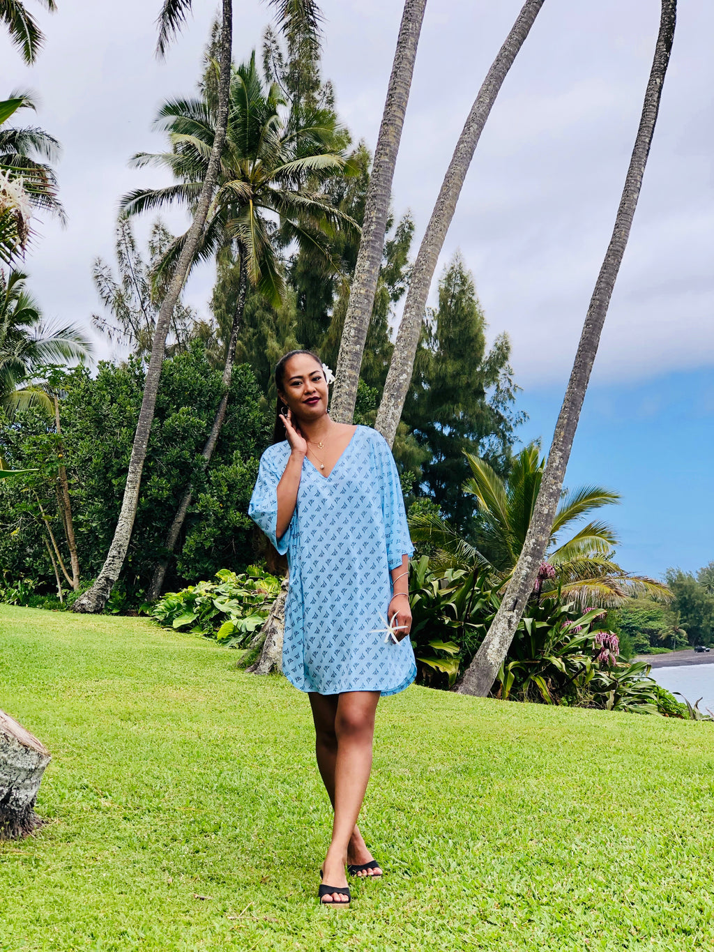 MOA Flow Sleeve Dress in Clearwater Blue❣️❣️ 20% OFF (ORIGINAL PRICE $99.00)❣️❣️