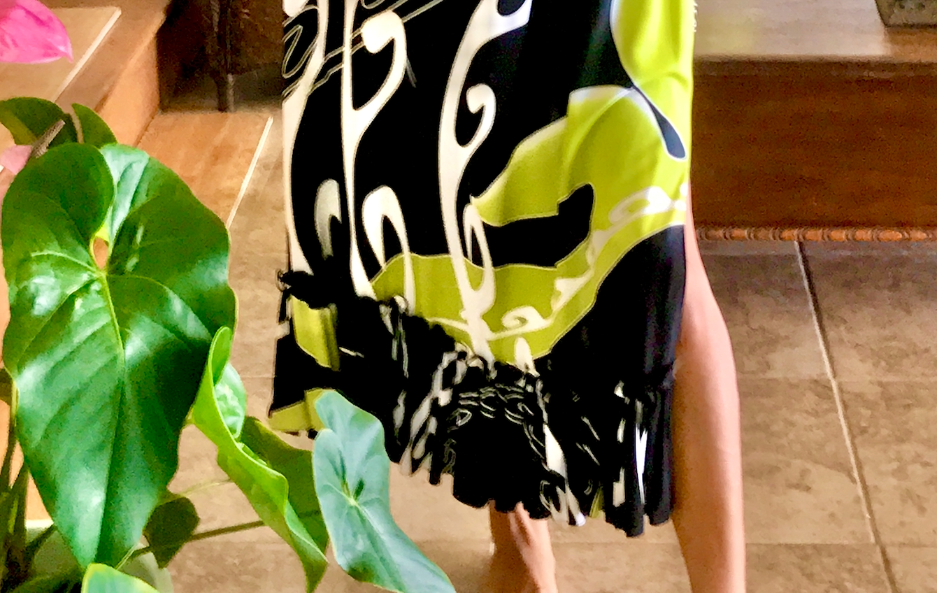 Empire Ruffle Polynesian Dress
